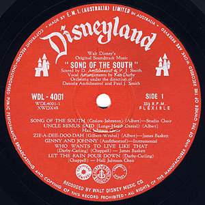 Disneyland Record Label WDL-4001