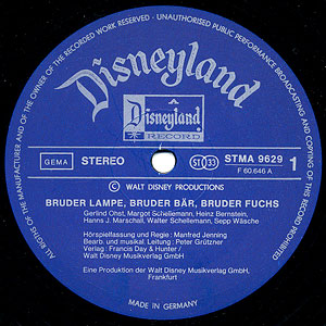 Disneyland Record Label STMA-9629