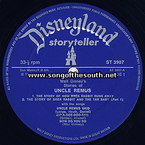 Disneyland Record Label ST3907