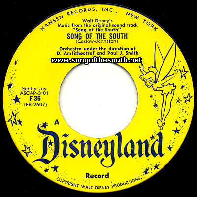 Disneyland Record Label F-036