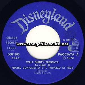 Disneyland Record Label DSP 363